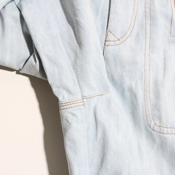 Acne Studios Cropped High-Rise Wide-Leg Jeans Denim Culottes Blue Size 36 US 4 - Picture 5 of 10